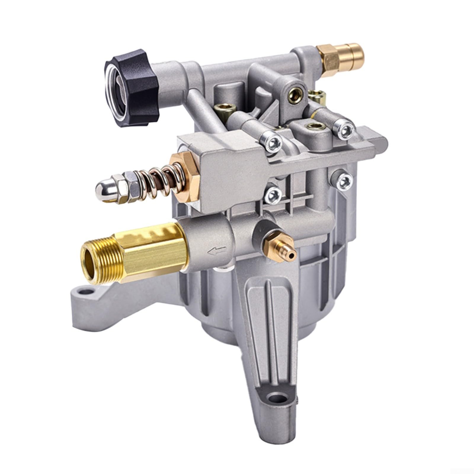 Vertikale Hochdruckreinigerpumpe 3400 PSI 2,5 GPM 7/8 Zoll Welle Ersatzpumpe für Honda, für Craftsman, für Husky, für HOMELITE, Metall Silber, Gartenarbeit