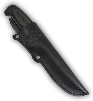 Barsony Black Leather Knife Sheath for Mora Knives