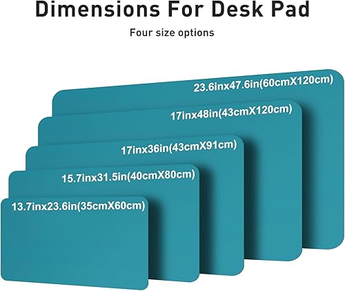 Miniatura 577 de Aothia Tapete protector de escritorio, alfombrilla para mouse, antideslizante, impermeable, de piel sintética, secante de escritorio, para Verde