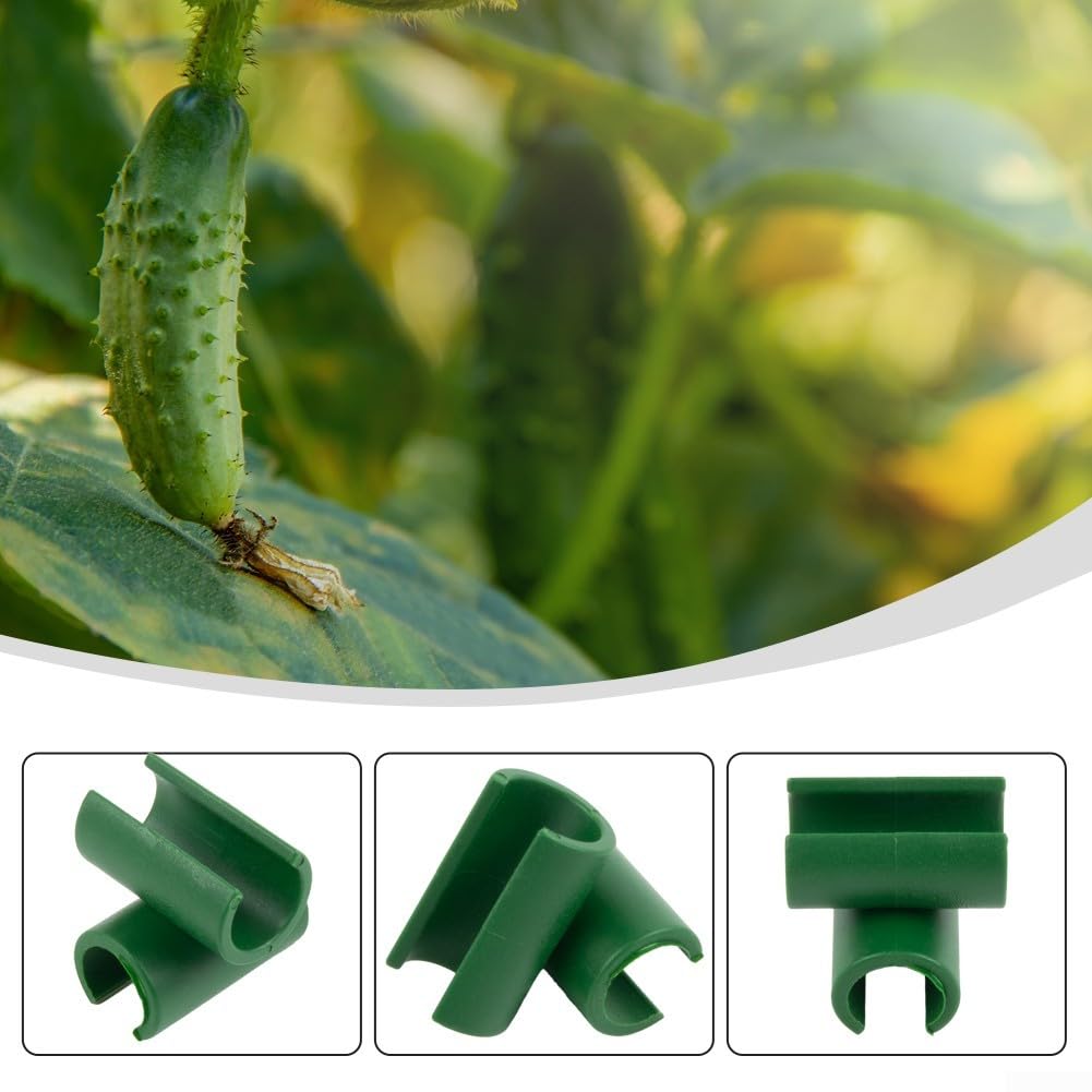 Confezione da 50 connettori di supporto per piante da 8 mm, clip in plastica PP per pomodori Cas serre, rampicanti e reti per frutta, ideali per giardini e sistemi a traliccio