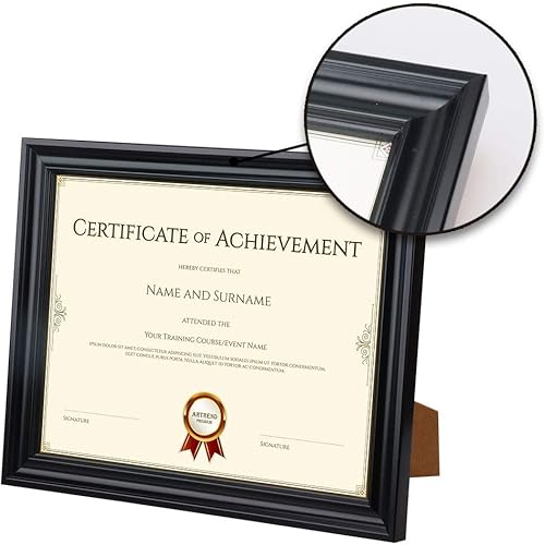 Miniatura 7 de Memory Island Marcos para documentos de 8.5 x 11, juego de 4 marcos de certificados para pared o mesa, marcos de diploma para premio de grado con
