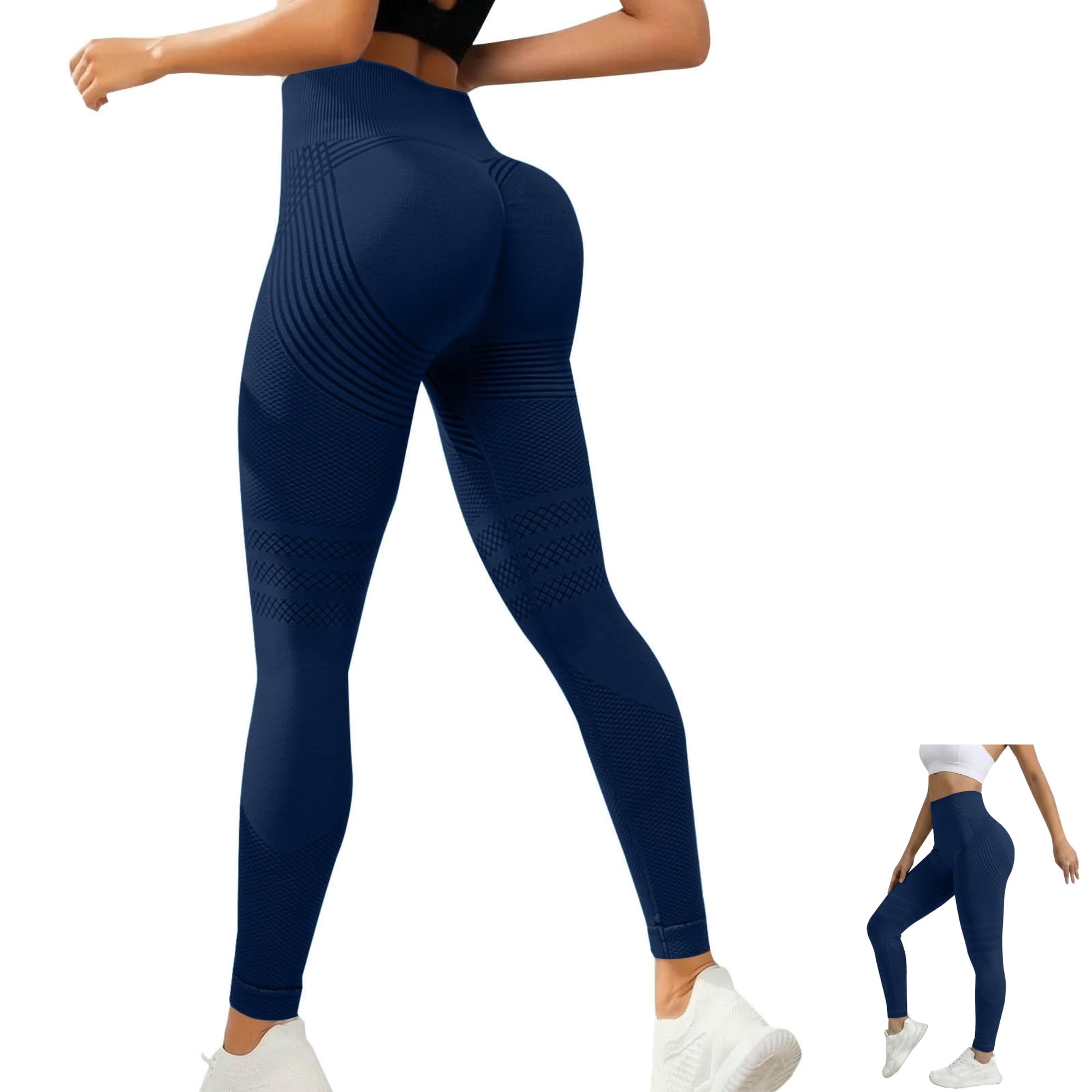 3D Kompressionleggings Damen Anti Cellulite Lipödem Scrunch Sportleggings High Waist Push up Gym Yogahose