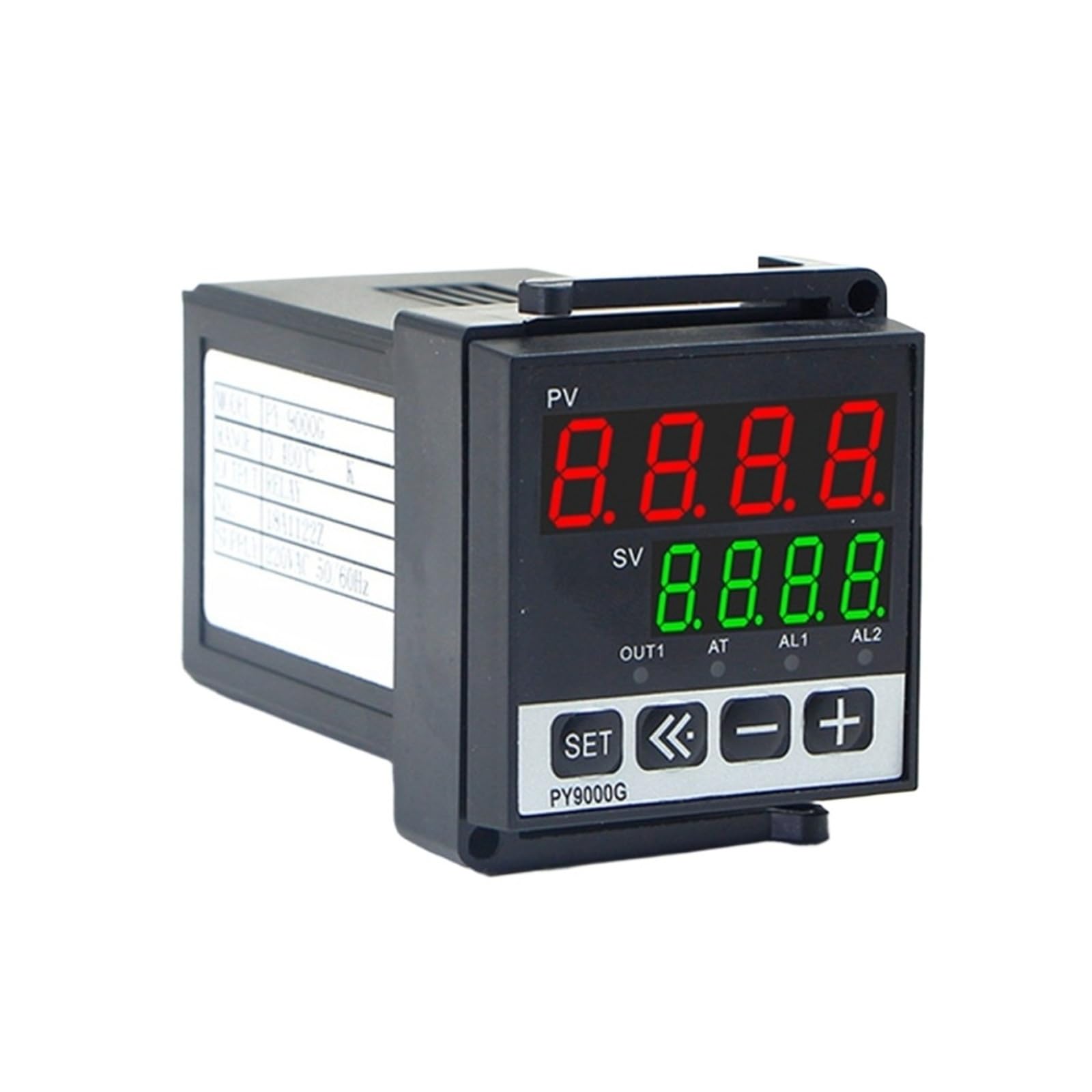 PY9000G Programmable PID Temperature Controller, 48×48mm, K-Type Single Input, 0~1200℃, ℃/℉ Switchable, AC220V 1pc(48x48mm PT100 SSR,220V)