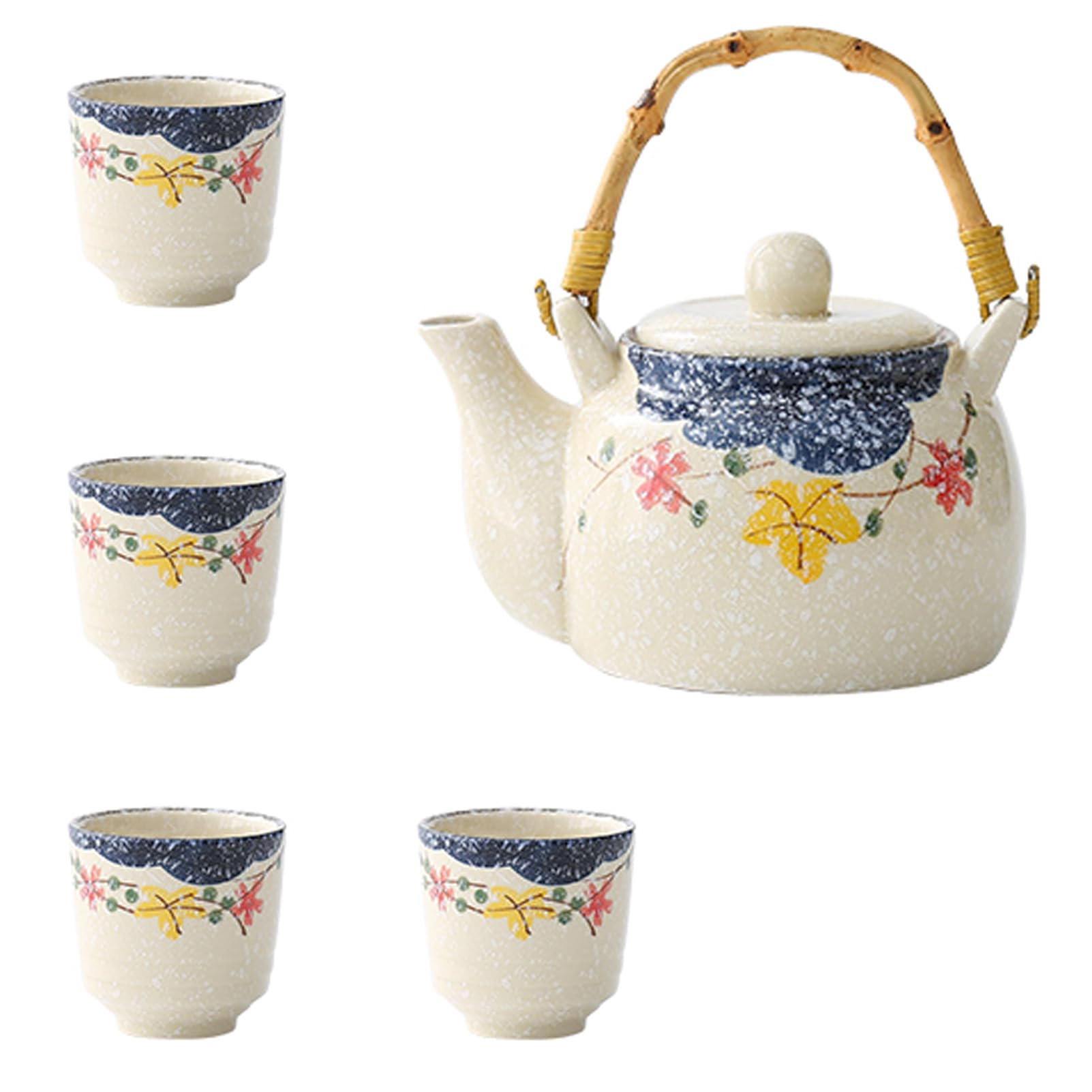 Théière en céramique japonaise faite main avec tasses pour service à thé Kung Fu