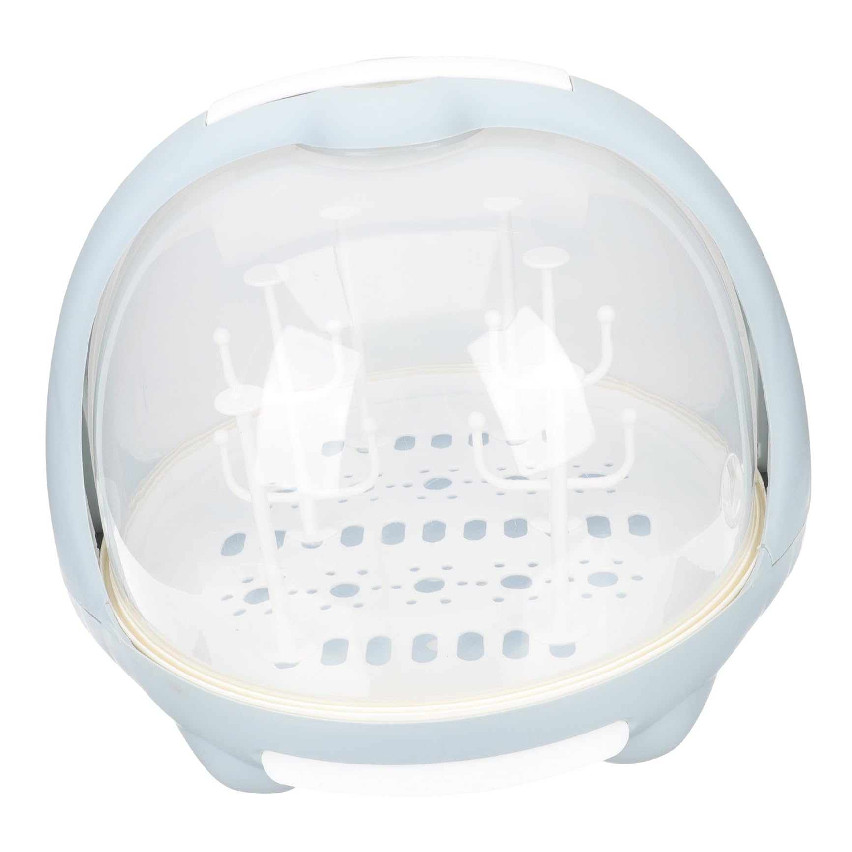 Égouttoir Biberon Bleu en PP Surface Lisse, Boîte de Rangement Facile à Sécher pour Vaisselle Bébé, pour Organiser et Sécher Biberons Cuisine