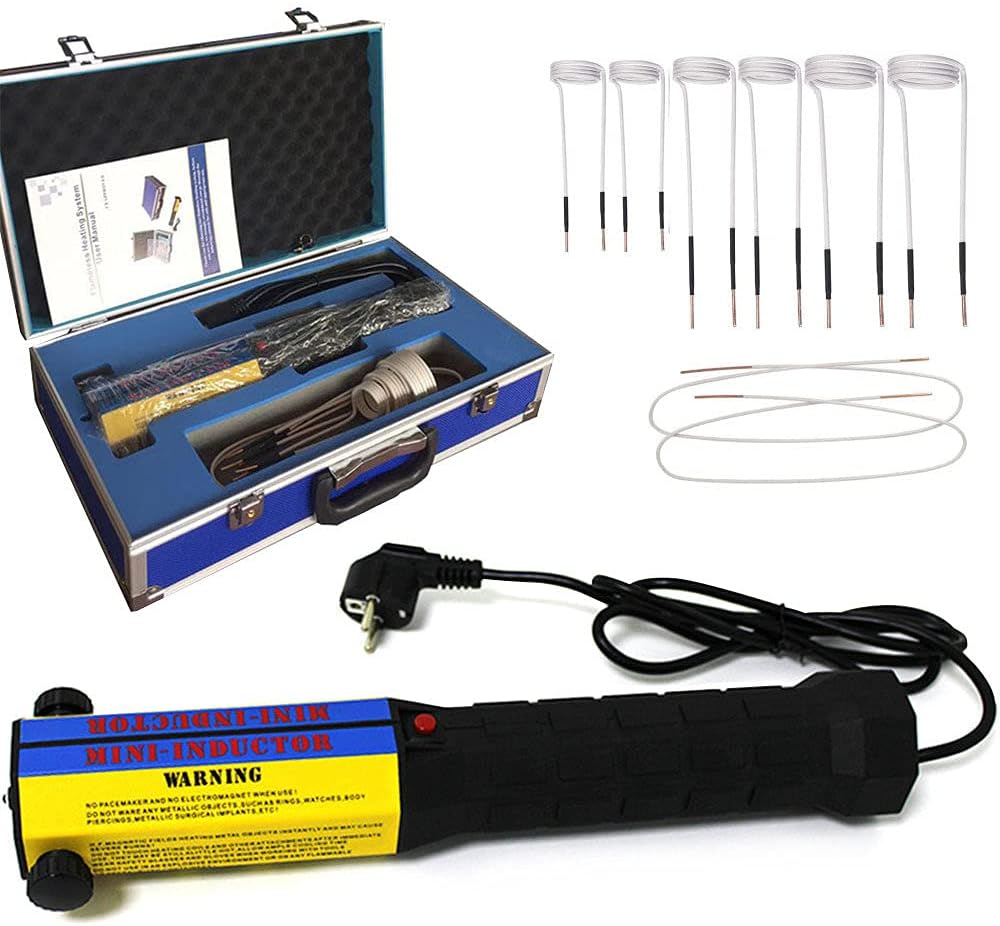 TISTIK Mini Ductor Magnetic Induction Heater Kit,Magnetic Heat Up Metal Tools Inducing Heater Automotive Flameless Heat 1KW
