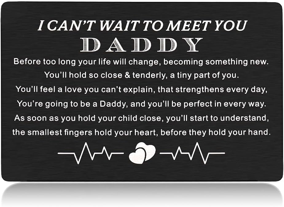 New Dad Valentines Gifts Daddy to Be Gifts for Men Him from Wife New Dad Fathers Day Wallet Insert Card Gifts for Daddy First Time Father Pregnancy Announcement Gifts Soon to Be Dad Gifts Christmas