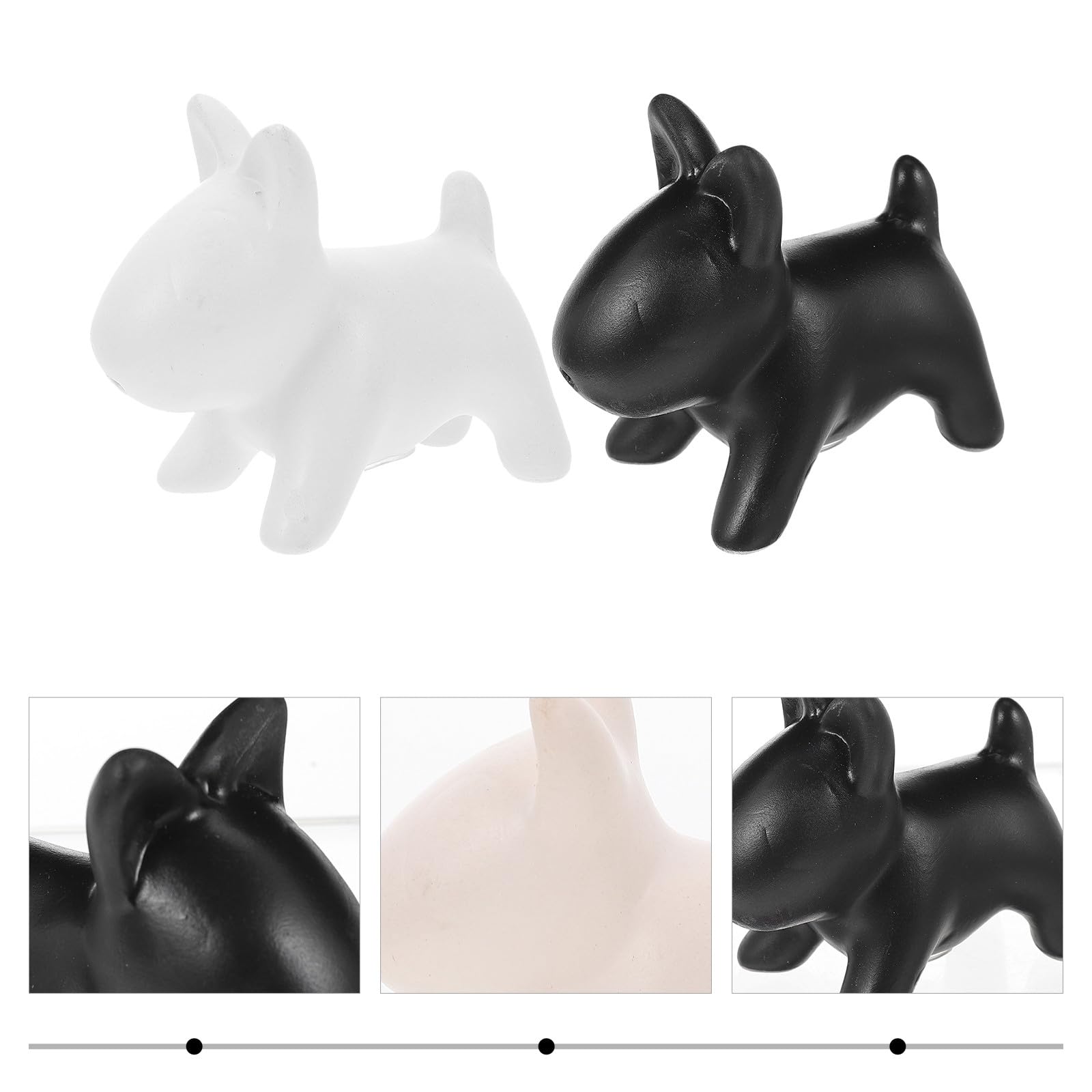 Lot de 2 Pots D'assaisonnement en Céramique Forme Chien Noir et Blanc, Compact, Résistant, Cuisine et Restaurant, Salières et Poivrières Pratiques et Décoratives