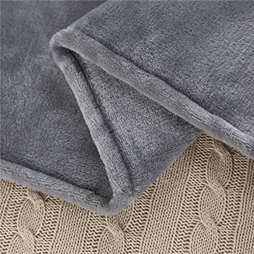 Zhiyuan Warm Fleece Body Pillow Cover Only Long Pillowcase, 17.5 X 47 Inch, Light Gray #TOP4