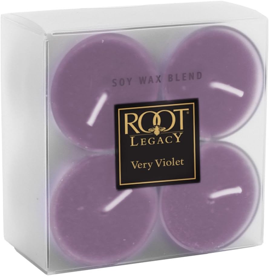 Root Scented Tealight Candles, Very Violet, Box of 8