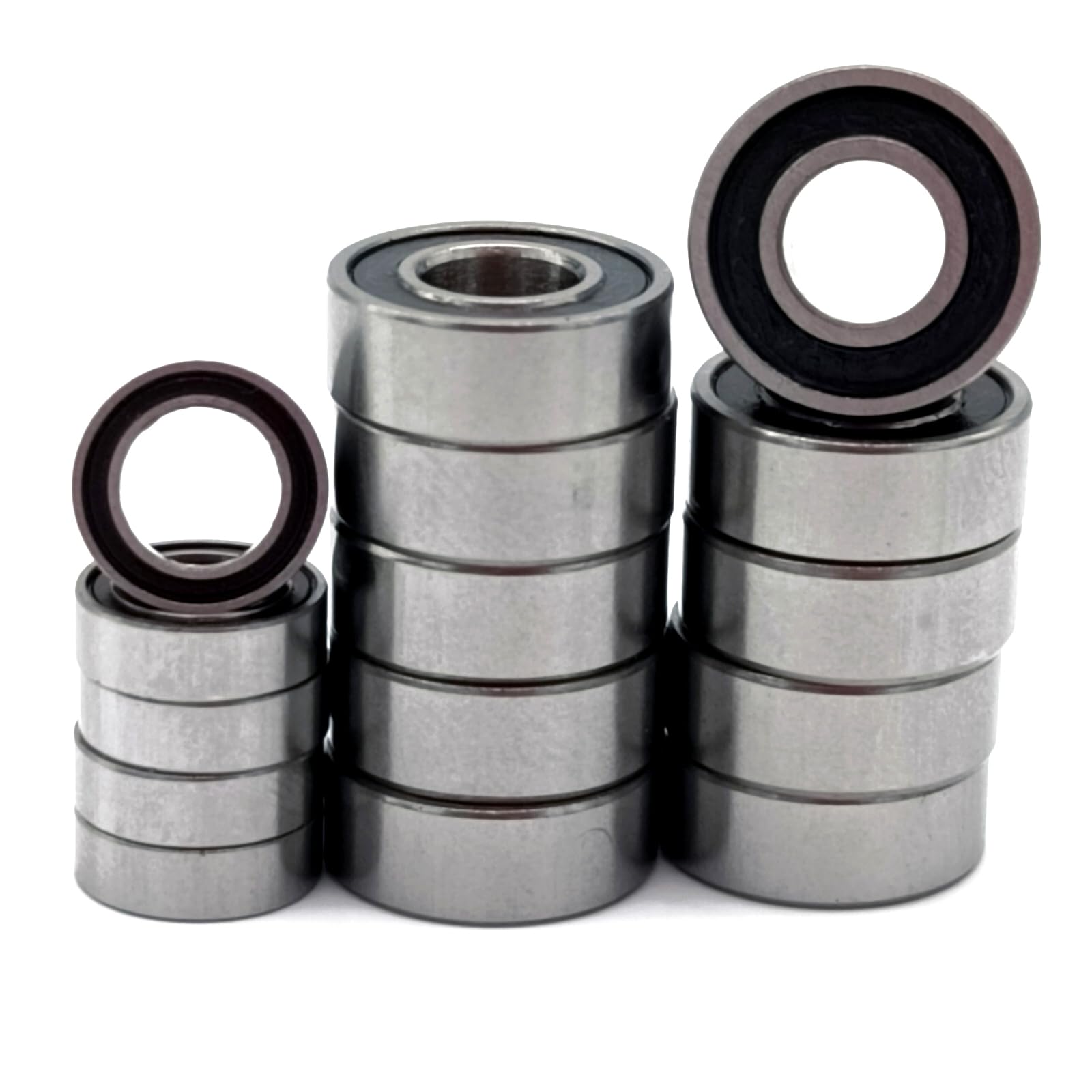 15pcs Rubber Sealed RC Ball Bearings Kit 5x8x2.5mm 5x11x4mm Compatible with Tamiya Grasshopper Lunchbox Hornet 1/10 RC Car Upgrade Parts
