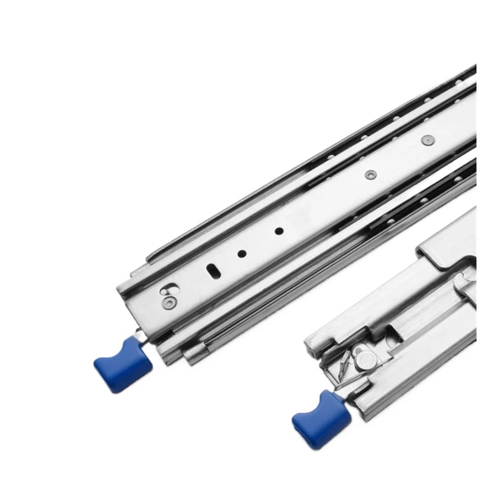 Heavy Duty Drawer Slides with Lock - 120KG Capacity, 3-Fold Full Extension, 53mm Wide Industrial Drawer Runners(650mm)