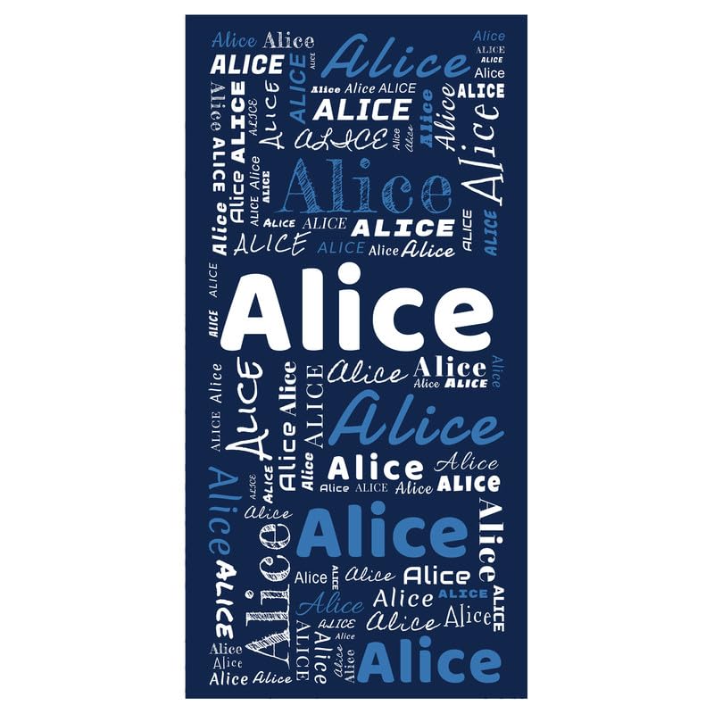 Snewvie Personalised Beach Towels for Kids Adults|Custom Cotton/Poly Blend Pool Towel with Name|Customised Sand Free Quick Dry Beach Towel for Boys Girls Women Men(Navy)