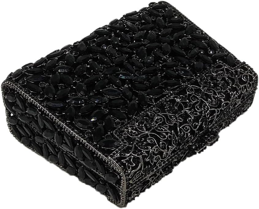 Boutique De FGG Crystal Clutch Purse for Women Formal Evening Handbags Rhinestone Clutch Bag Wedding Party Handbags,Mini