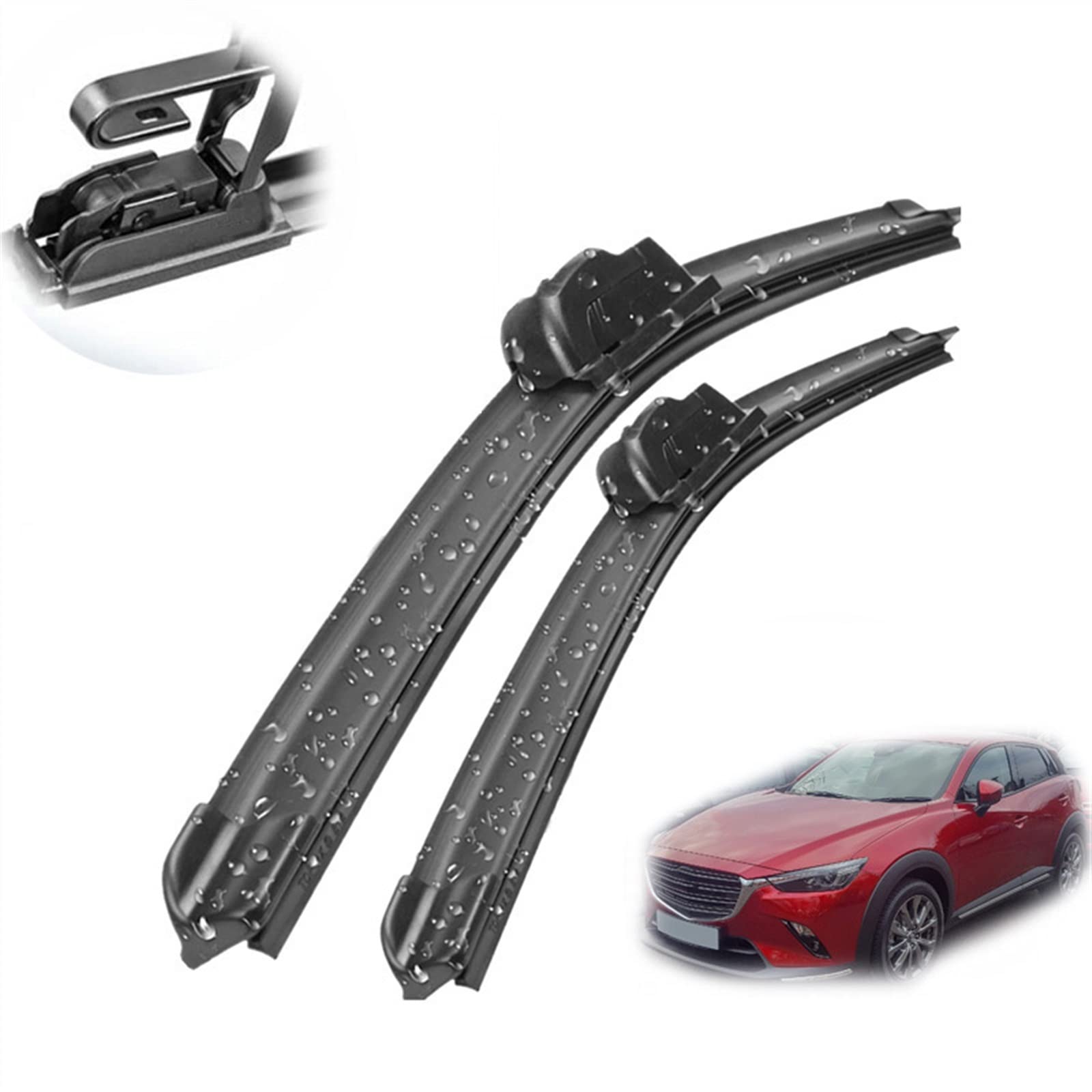 Balais d'essuie-glace Mazda CX-3 essuyage silencieux sans traces pour conduite LHD