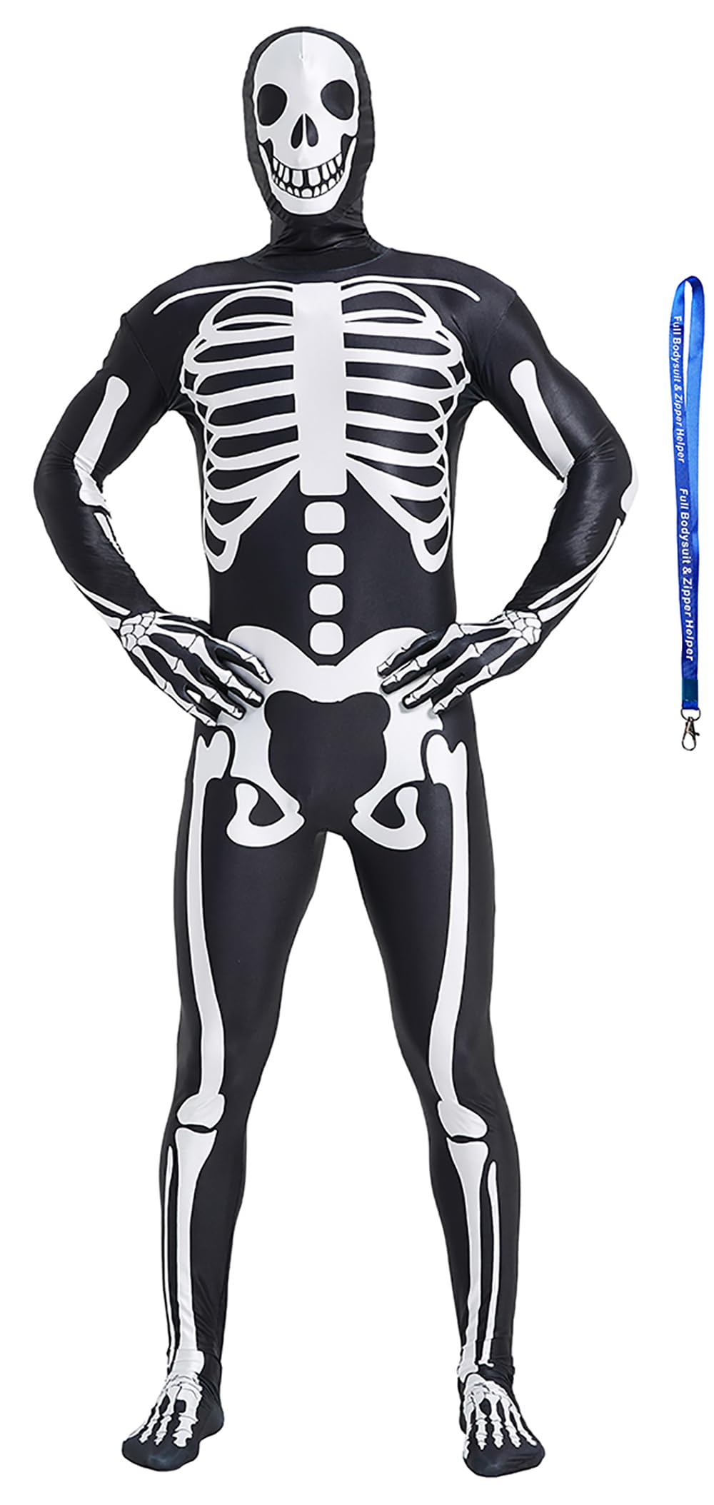Full Bodysuit Include Zipper Helper Unisex Spandex Stretch Adult Costume Zentai Disappearing Man Body Suit