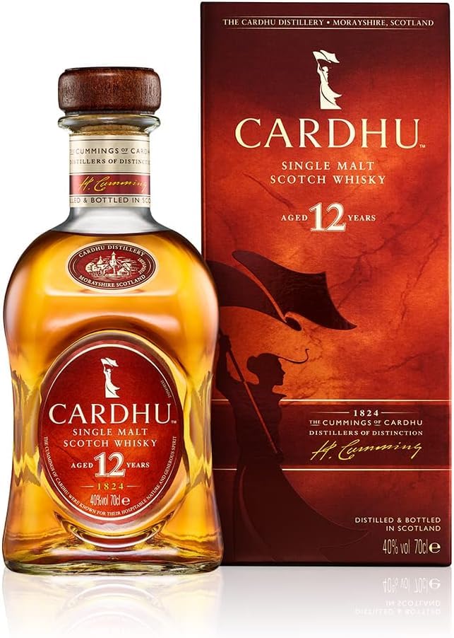 Cardhu 12 años, whisky escocés single malt, 700 ml (Paquete de 6)