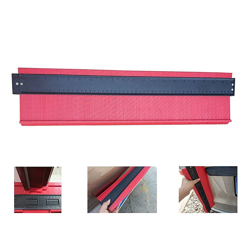 Contorno Calibro 50 Cm, Strumento Di Marcatura Professionale Per Fotocopiatrici Di Contorni Per Pavimenti In Laminato, Carpenteria, Condotto, Piastrelle, Pavimento, Carrozzeria, Bagno (20x5.3inch)