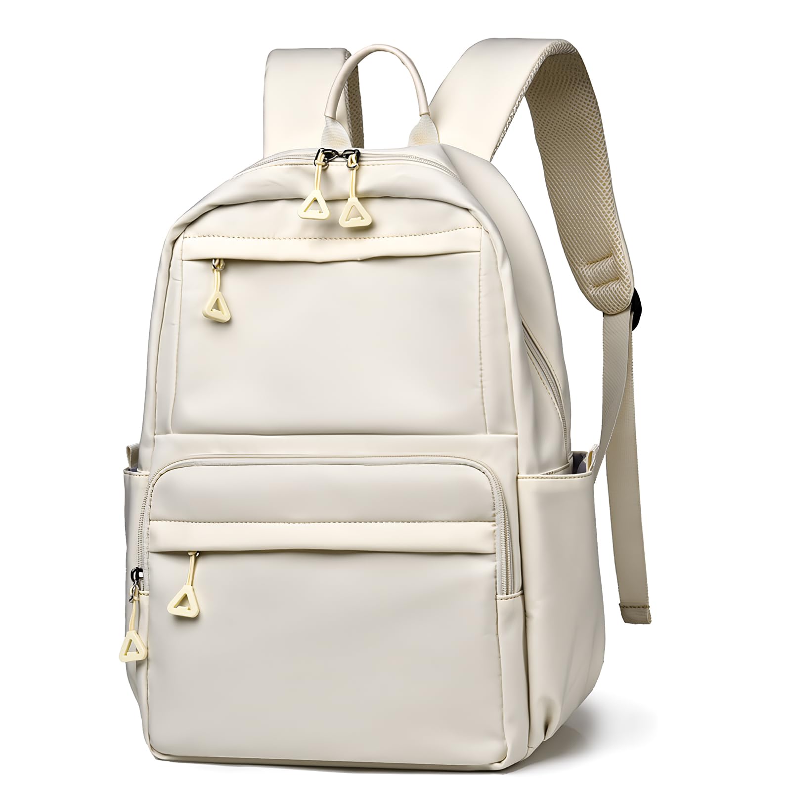 Sonarin Unisex White Casual Backpack,Waterproof School Backpack 14 Inch Laptop Backpack Travel Rucksack Work Daypack For Men Women Middle High Schoolbag College Bag Bookbag For Boys Girls(White)