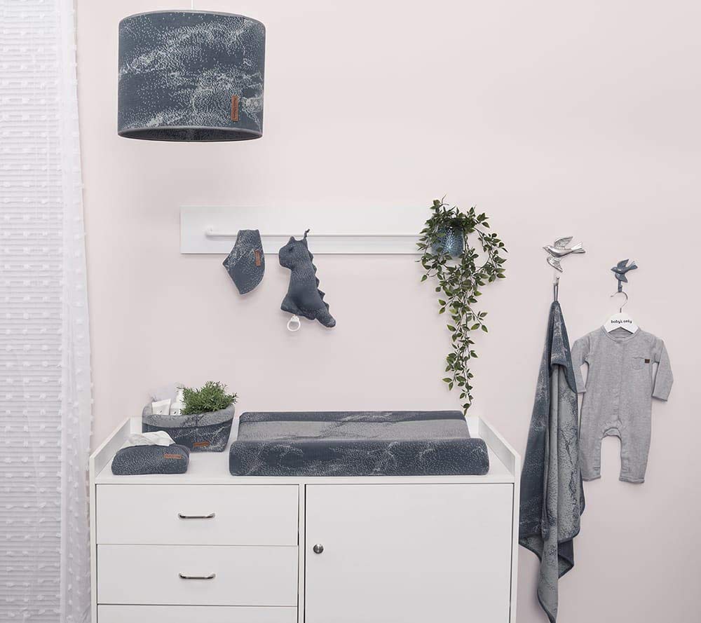 Baby's Only - Manta de Envolver Marble - Cool Grey/Lila - 75x75 cm