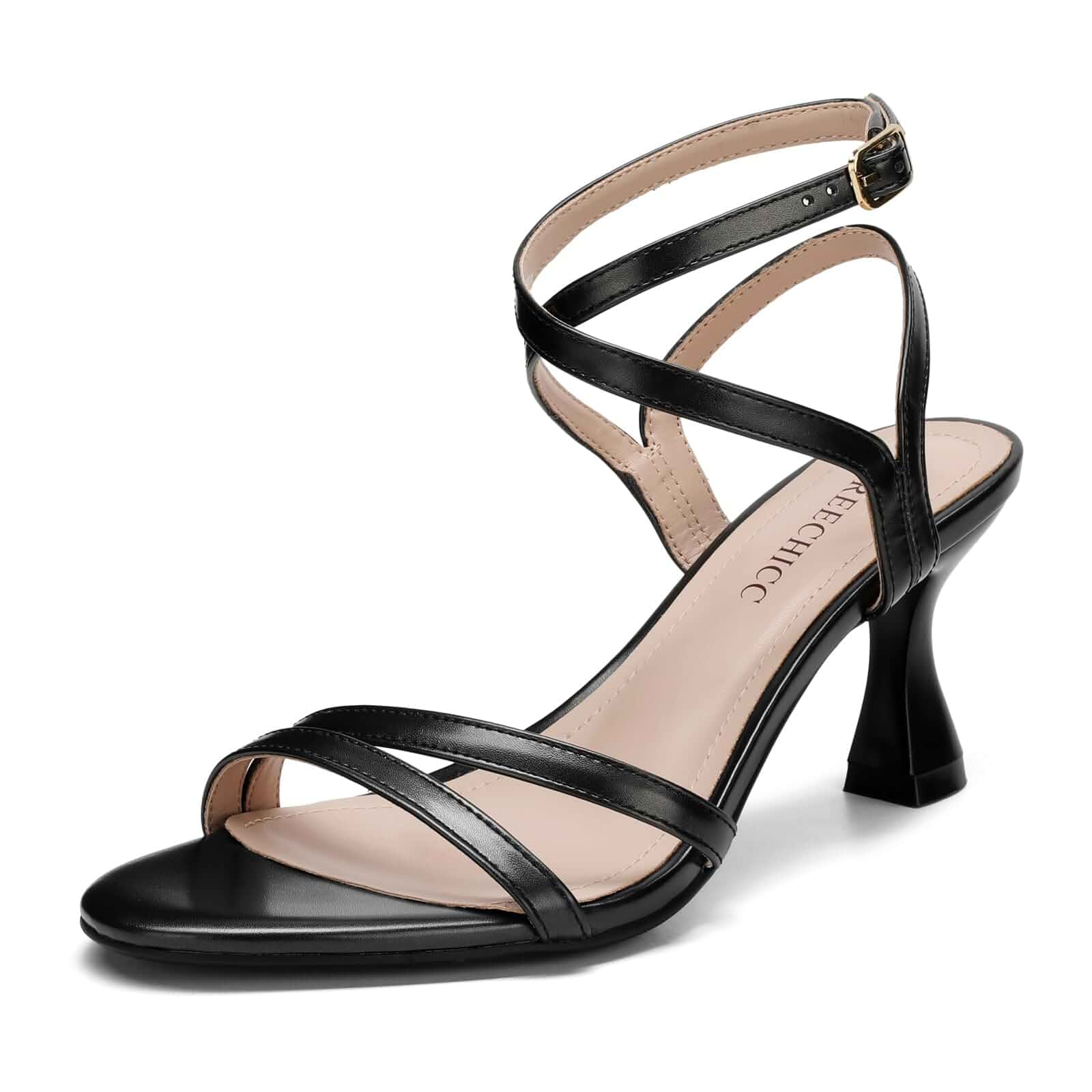 Women's Strappy Heeled Sandals Open Toe Ankle Strap Dress Heels These elegant strappy heels pair effortlessly with dresses, skirts, tailored pants, jumpsuits, and jeans.