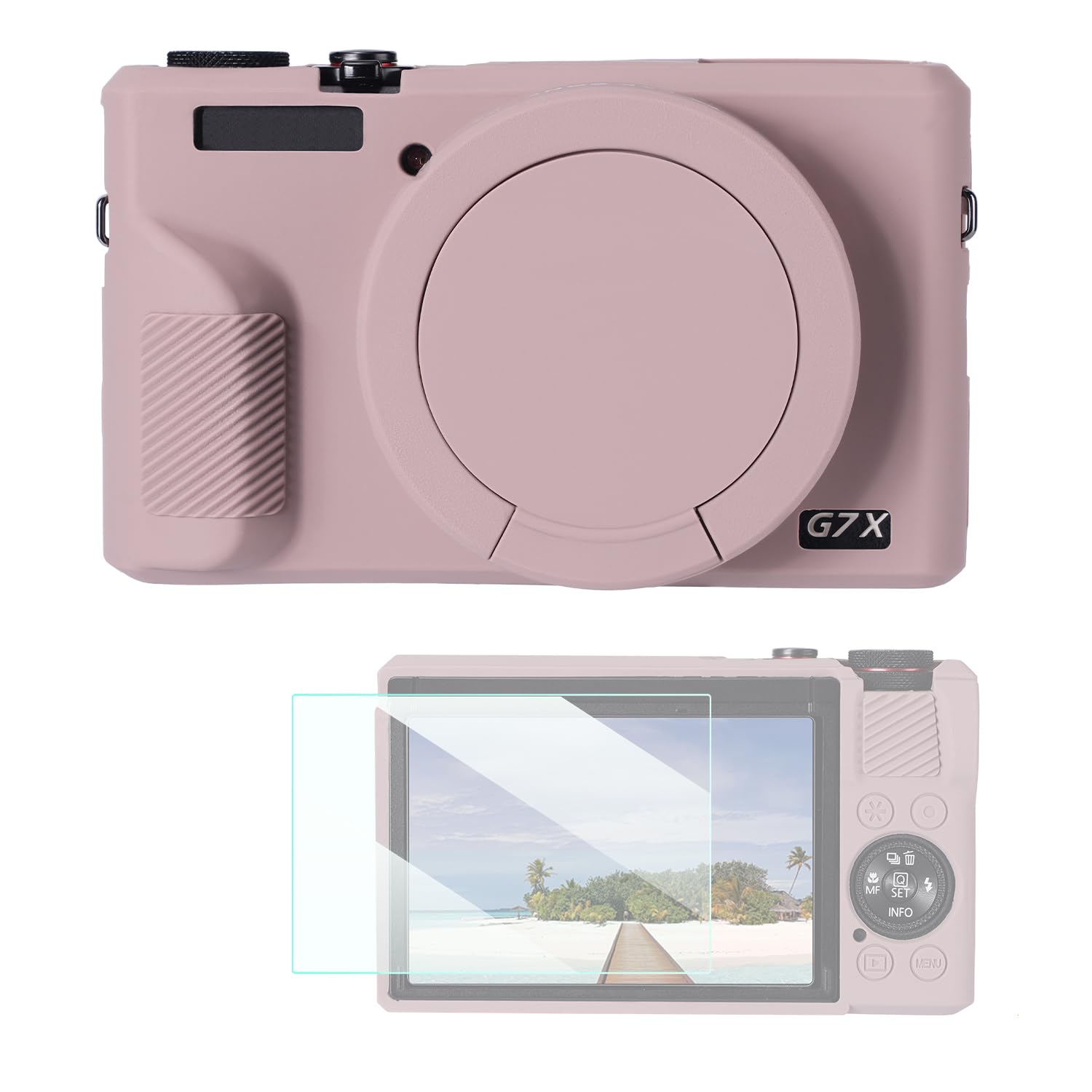 K&F CONCEPT Easy Hood Case Compatible with Canon Powershot G7 X Mark III, Grayish Purple-picture-26