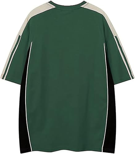 Miniatura 2 de Aelfric Eden Camisetas gráficas de gran tamaño para hombre, color de contraste Speedway Racing Tee Unisex Streetwear Camiseta Patchwork Polo Tee