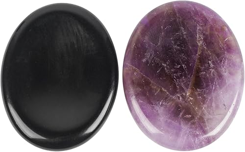 Piedra calmante para el pulgar, en forma de gota, para relajar el estrés y curación con cristal Reiki, cabe en la palma de la mano