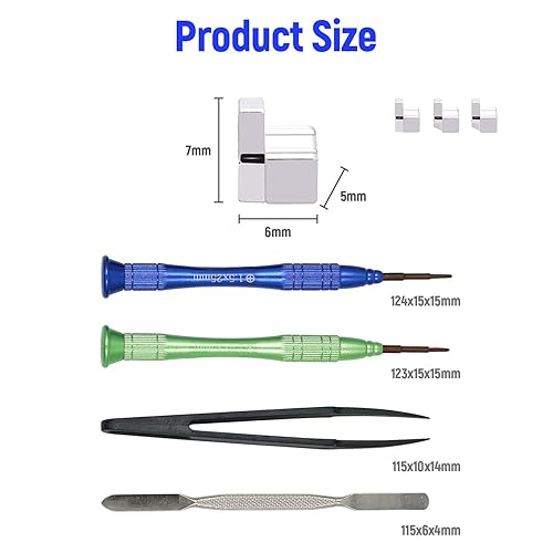 Miniatura 5 de Mcbazel Replacement Metal LR Lock Buckle Set with Open Tool for N-Switch Joy-Con