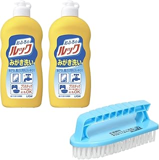 【お掃除セット品】ルック おふろのみがき洗い400g (2個) TOTO らくらく床ブラシ ブルー EKL00034(1個)