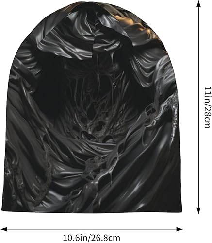 Miniatura 4 de Gorro de punto holgado con diseño de calavera para mujeres y hombres, verano e invierno