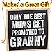 Only The Best Moms Get Promoted, Granny - Grandparents Gifts - Rustic Wooden Sign - Little Signs with Sayings - Home Decor & Gift for Grandma, Grammy Gift for Grandparents Day, Gifts for Grandparents