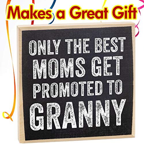 Onlythebestmomsgetpromotedgrannygrandparentsgiftsrusticwoodensignlittlesignswithsayingshomedecorgiftforgrandmagrammygiftforgrandparentsdaygiftsforgrandparents Urban Country Home Decor Only the best moms get promoted granny grandparents gifts rustic wooden sign little signs with sayings home decor gift for grandma grammy gift for grandparents day gifts for grandparents urban country home decor