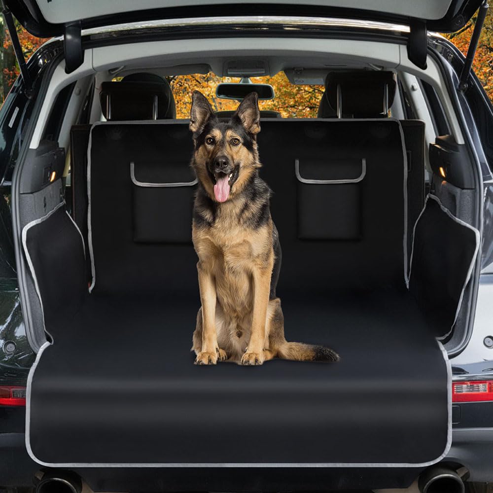 ASFSFF Dog Car Boot Protector For SKODA FABIA ESTATE, Nonslip Liner Protector with Side Protection and Bumper Protection Waterproof & Antifouling Robust Easy to Clean