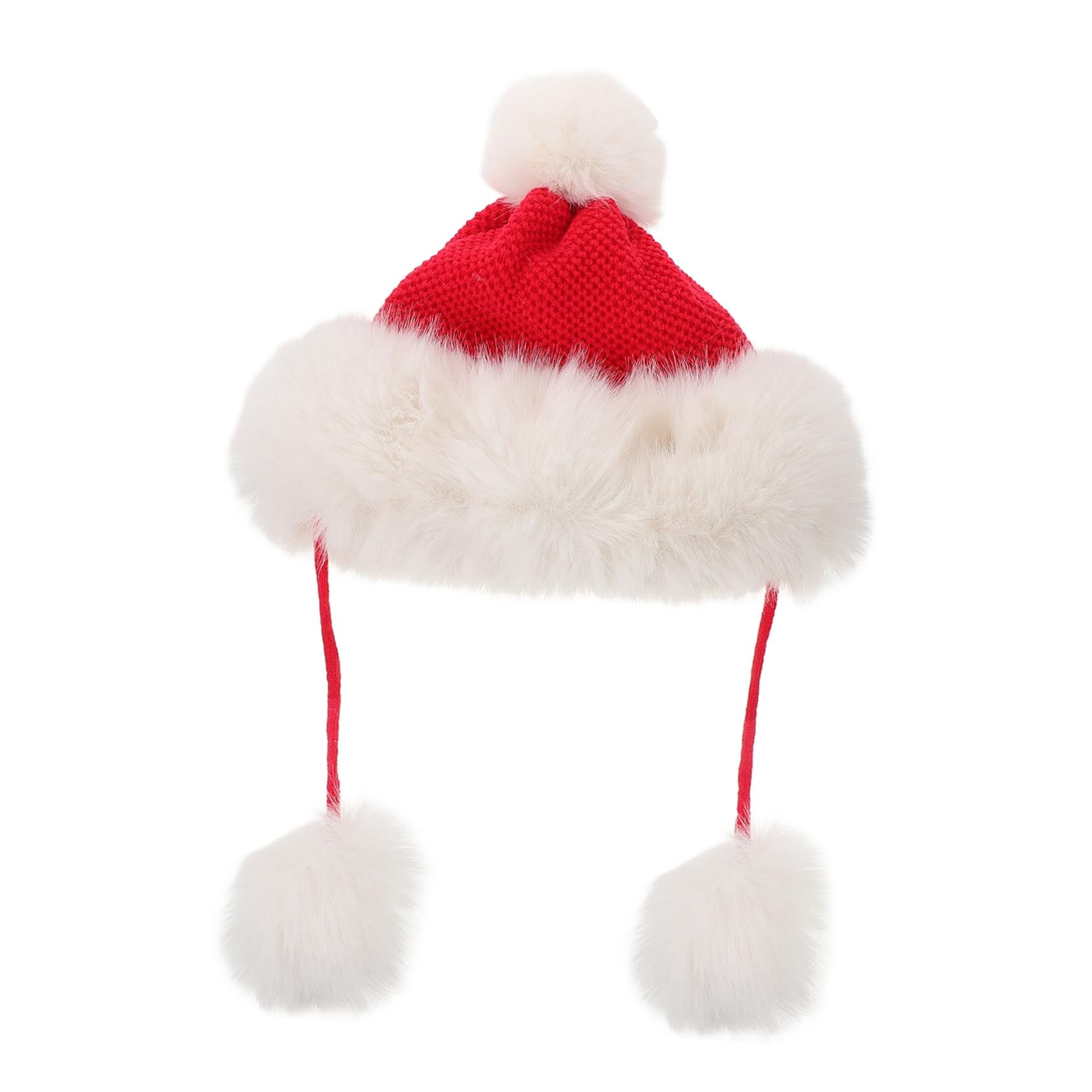 Gorro con orejeras de invierno punto acogedor pompón mujer 8