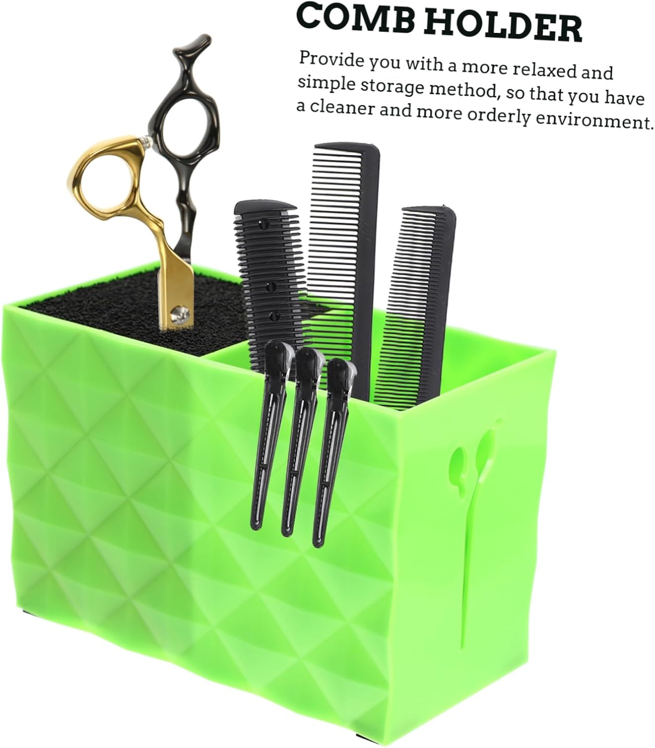 Non-Slip Scissors Storage Box Comb Holder for Hairdressing Tools Organizer for Home Salon and Barber Use Plastic Scissor Comb Organizer