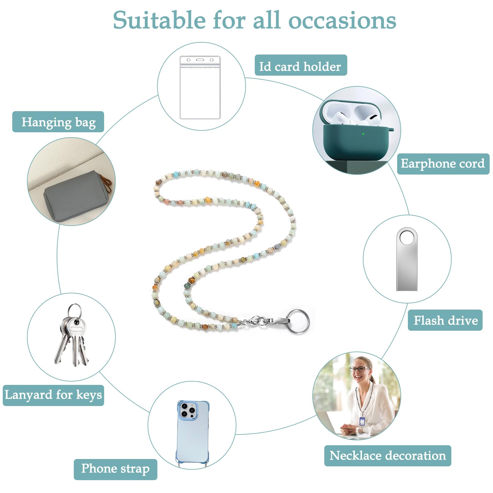 Phone Charm Strap - New Style Beaded Lanyard for Women