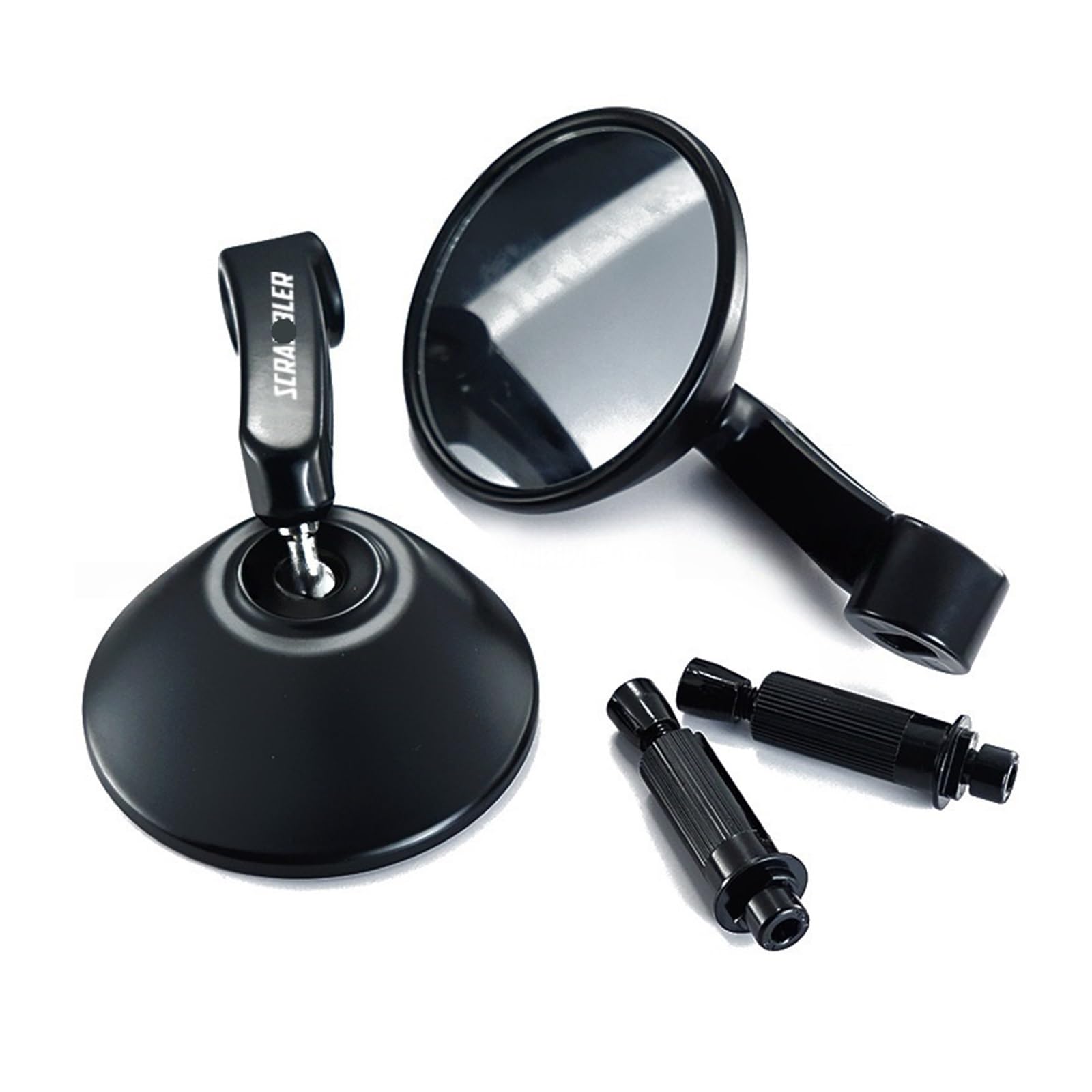 Espejo retrovisor de manillar universal con acabados para Ducati Scrambler 8
