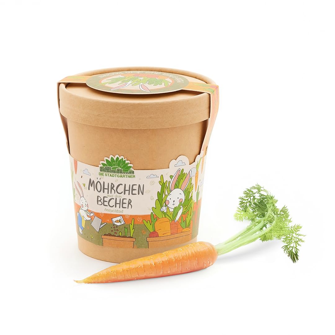 Die Stadtgärtner Carrots in a Cup Growing Set for Carrots in Cup | Contains Everything You Need for Growing | Easter Gift for Children | Gift Idea Children Easter-image-45