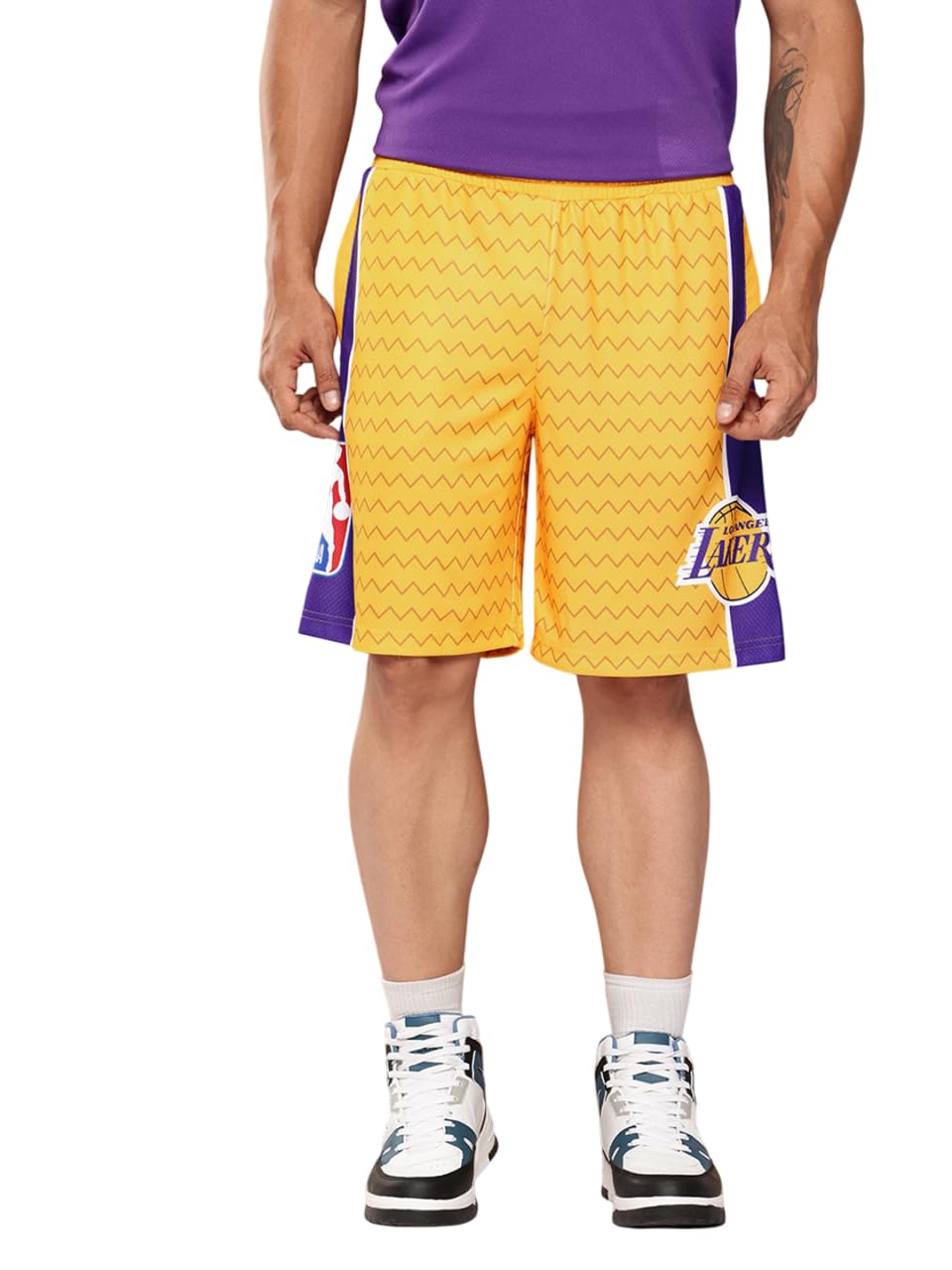 shop the arena Los Angeles Lakers Game Day Shorts-picture-29