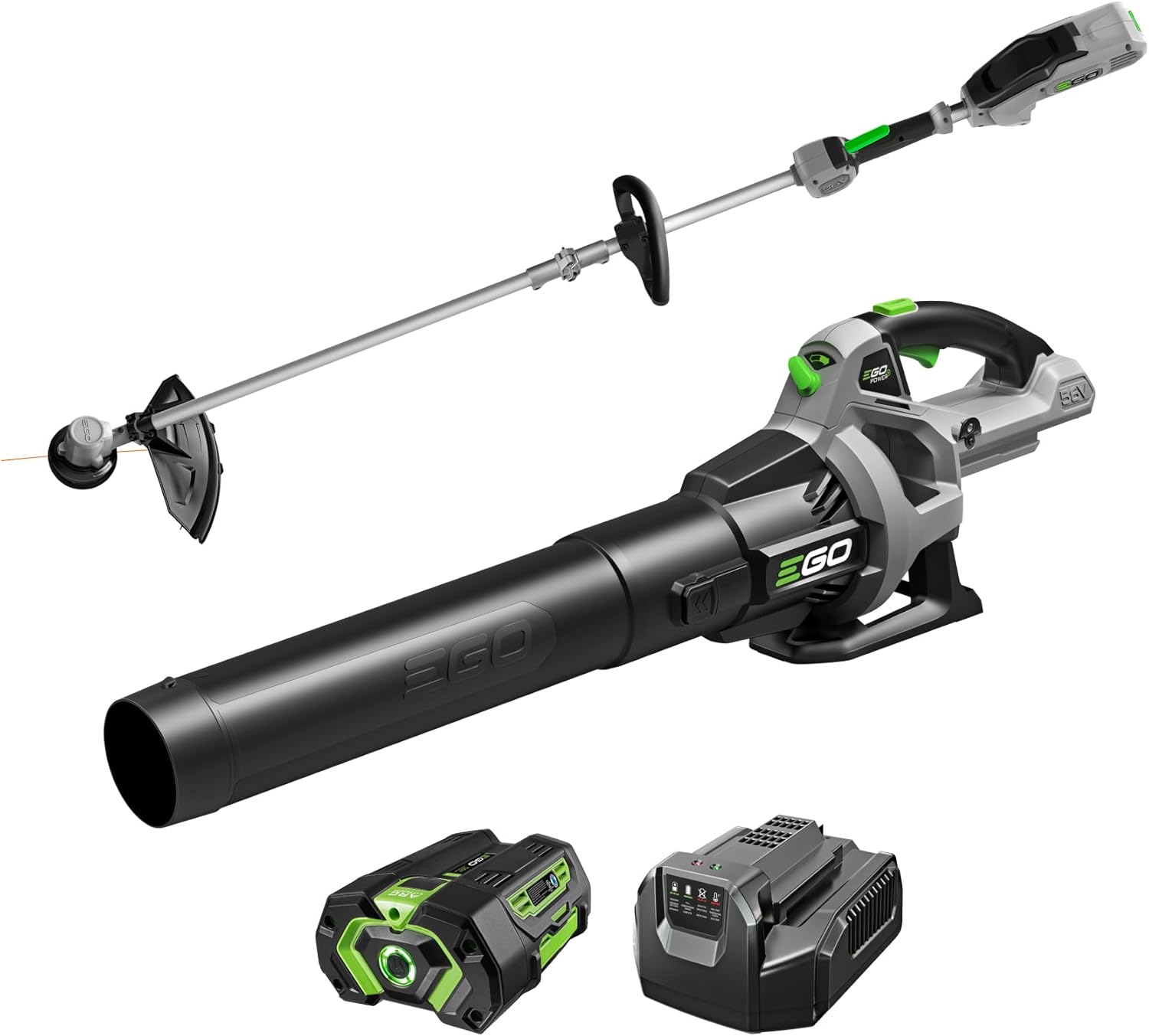 EGO Power+ ST1503LB 15-Inch 56-Volt Lithium-ion Cordless String Trimmer & 530CFM Blower Combo Kit with 4.0Ah Battery and Charger Included,Black