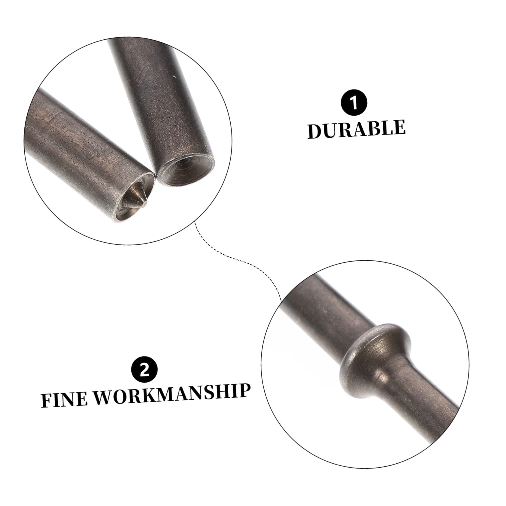 Mobestech Marteau Pneumatique à Rivets en Fer Noir, Tête Demi-Creuse et Pleine, Lot de 2 Pièces Résistant à L'Usure pour Travaux de Couverture