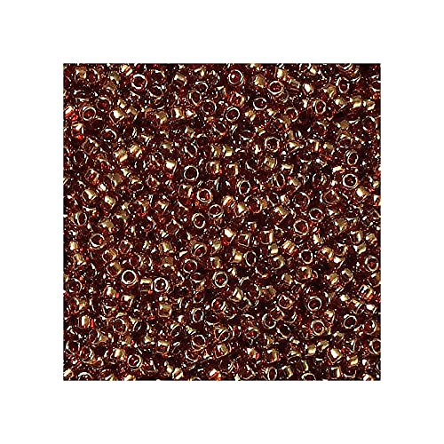 10 g TOHO Round Seed Beads Rocailles, Size 8/0, Gold Lustered African Sun (# 329), Japan, Glass