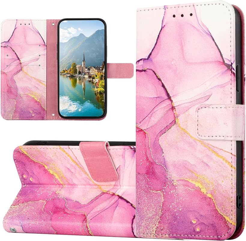 ClickCase Marble Series Faux Leather Back Case Card Holder Wallet with Magnetic Closure Flip Cover for Samsung Galaxy A35 5G (Pink) (B0CZF26M8C) Amazon Price History, Amazon Price Tracker