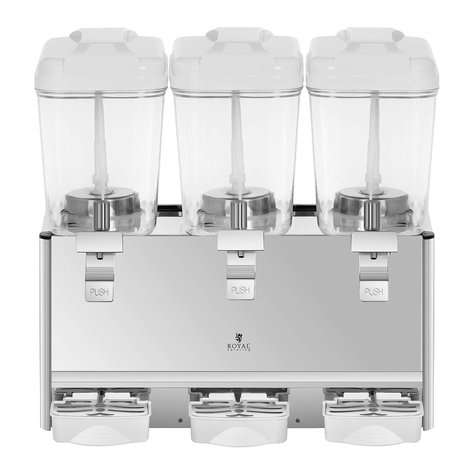 Royal Catering Dispensador De Bebidas Frías RCSD-54C (3 x 18 L, 390 W, 7-12 °C, Sin BPA, Ciclo de trabajo: 8-12h)