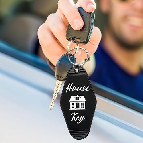 Miniatura 7 de Llavero con llavero de casa, estilo retro, motel, hotel, casa, casa, regalo para familiares, amigos, casa nueva