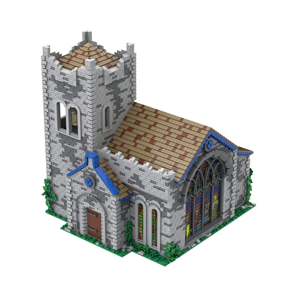 Klemmbausteine Mittelalterliches Dorf-Kloster-Bauklötze-Set, 7480PCS Modularer Baukasten mit - Sammlerdisplay für Erwachsene und Jugendliche, MOC-203438