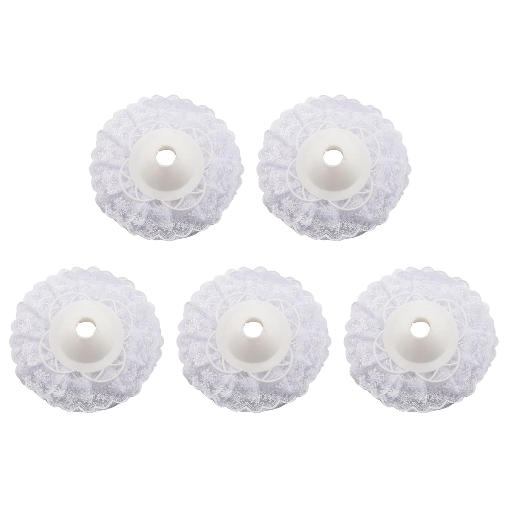 Hndhbfgrt 30Pcs Lace Bouquet Collar, DIY Bouquet Holder Wedding Bridal Bouquet Collar White Lace Decoration Bouquet Holder