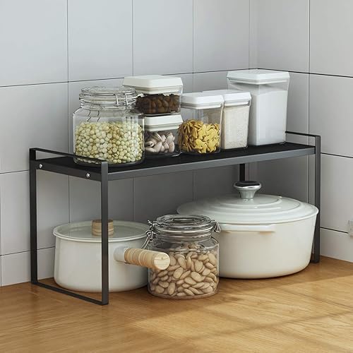 Miniatura 5 de ideaglass Organizador de encimera, estante de especias para armario, estante de despensa de gabinete de 20 pulgadas, organización y almacenamiento