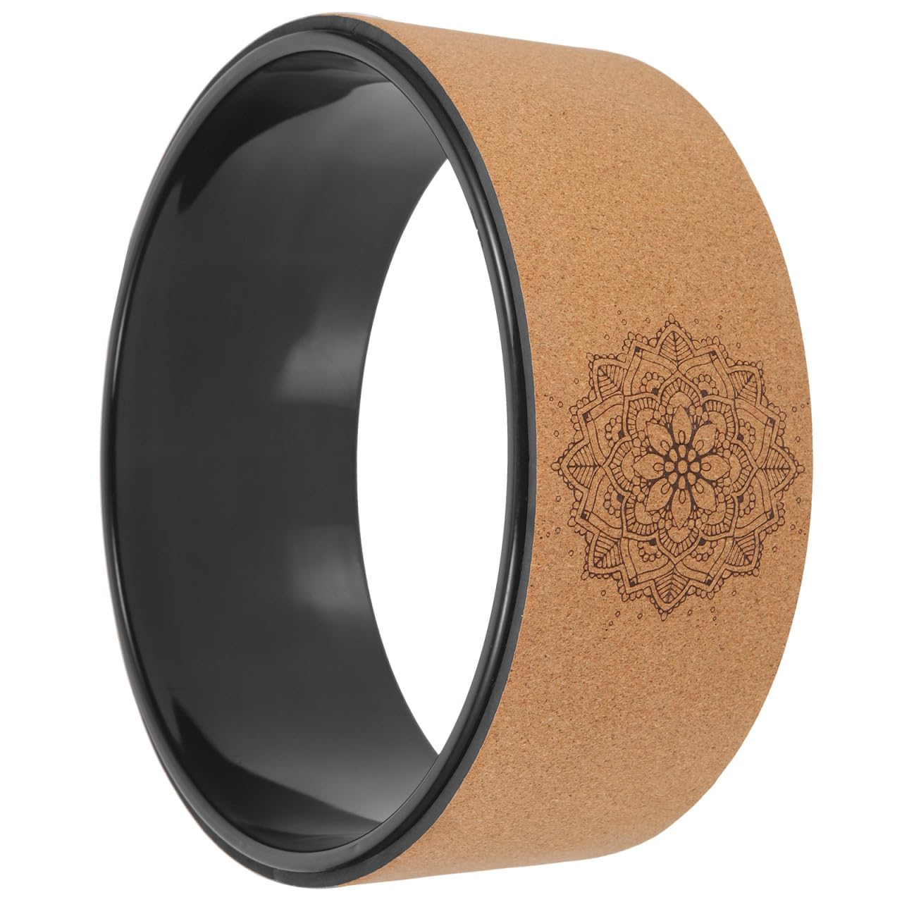 Generico Sports Massage Wheel Antiscivolo, Ruota Yoga Naturale per Schiena e Allenamento Flessibilità, Accessorio per Yoga Training e Pilates, per Donne